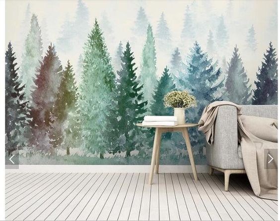 fototapeta malowany las